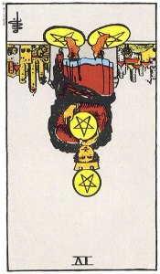 Four of Pentacles, Reversed