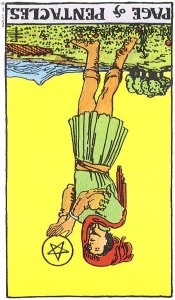 Page of Pentacles, reversed