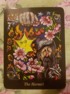 The Hermit, Bonefire Tarot Deck